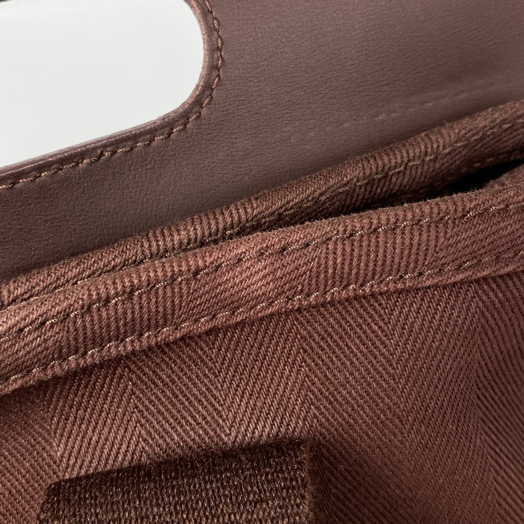 エルメス ヴァルパライソ PM 手提げ トート ハンドバッグ トワルシェブロン ブラウン レディース 【中古】brbag