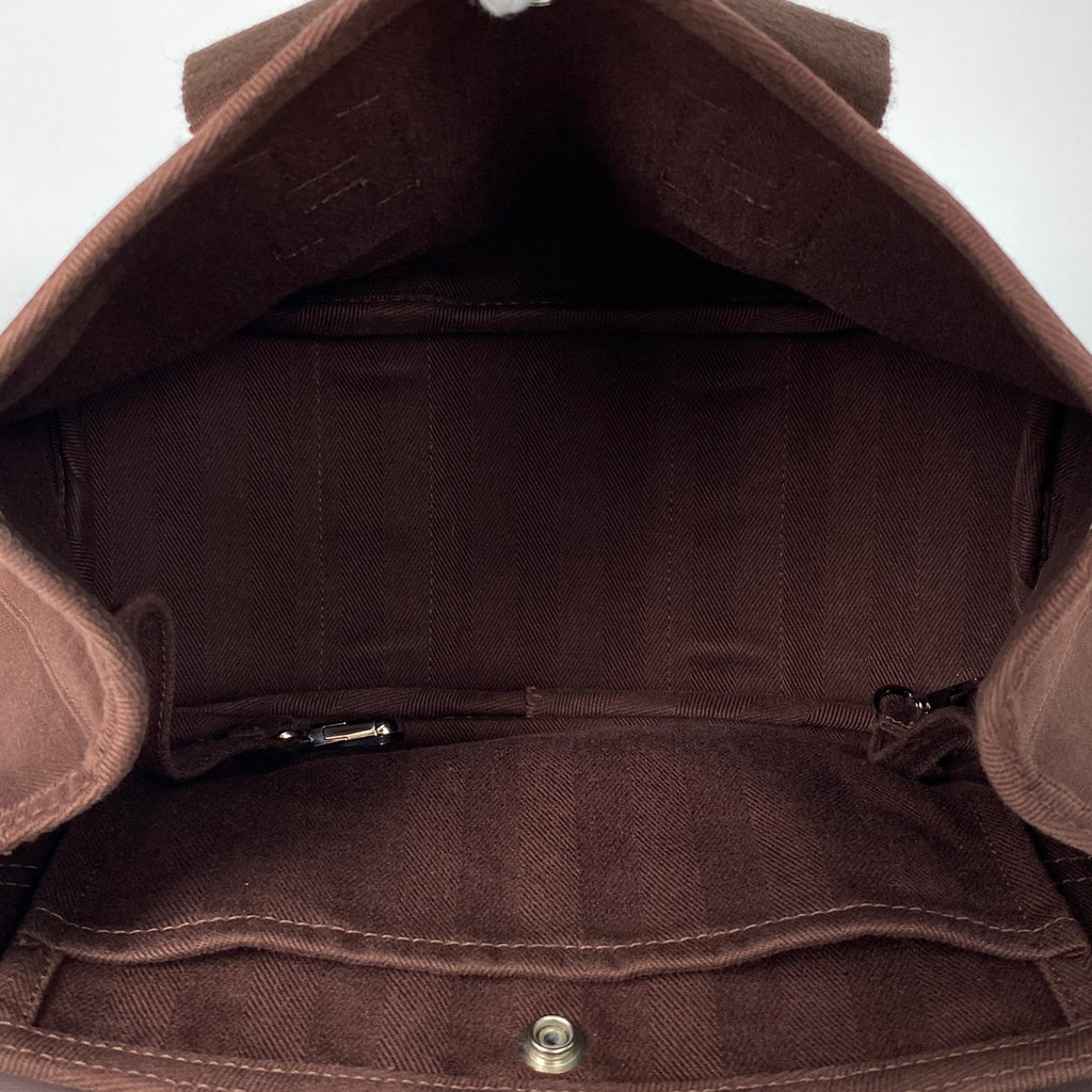 エルメス ヴァルパライソ PM 手提げ トート ハンドバッグ トワルシェブロン ブラウン レディース 【中古】brbag