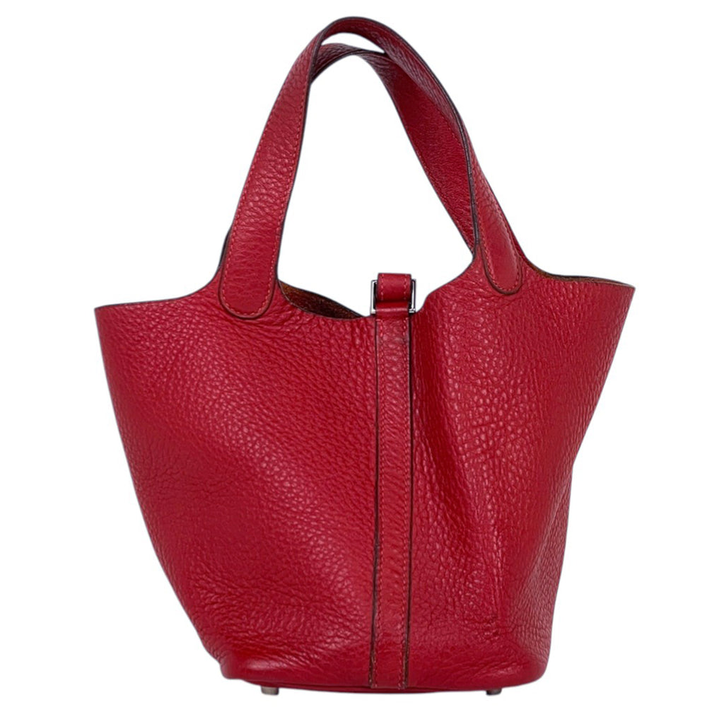 エルメス ピコタン PM ミニバッグ ハンドバッグ トリヨンクレマンス レッド □H レディース 【中古】brbag