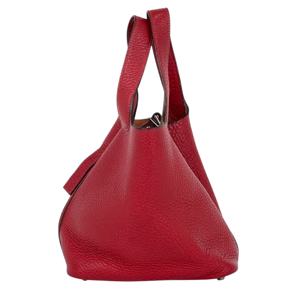 エルメス ピコタン PM ミニバッグ ハンドバッグ トリヨンクレマンス レッド □H レディース 【中古】brbag