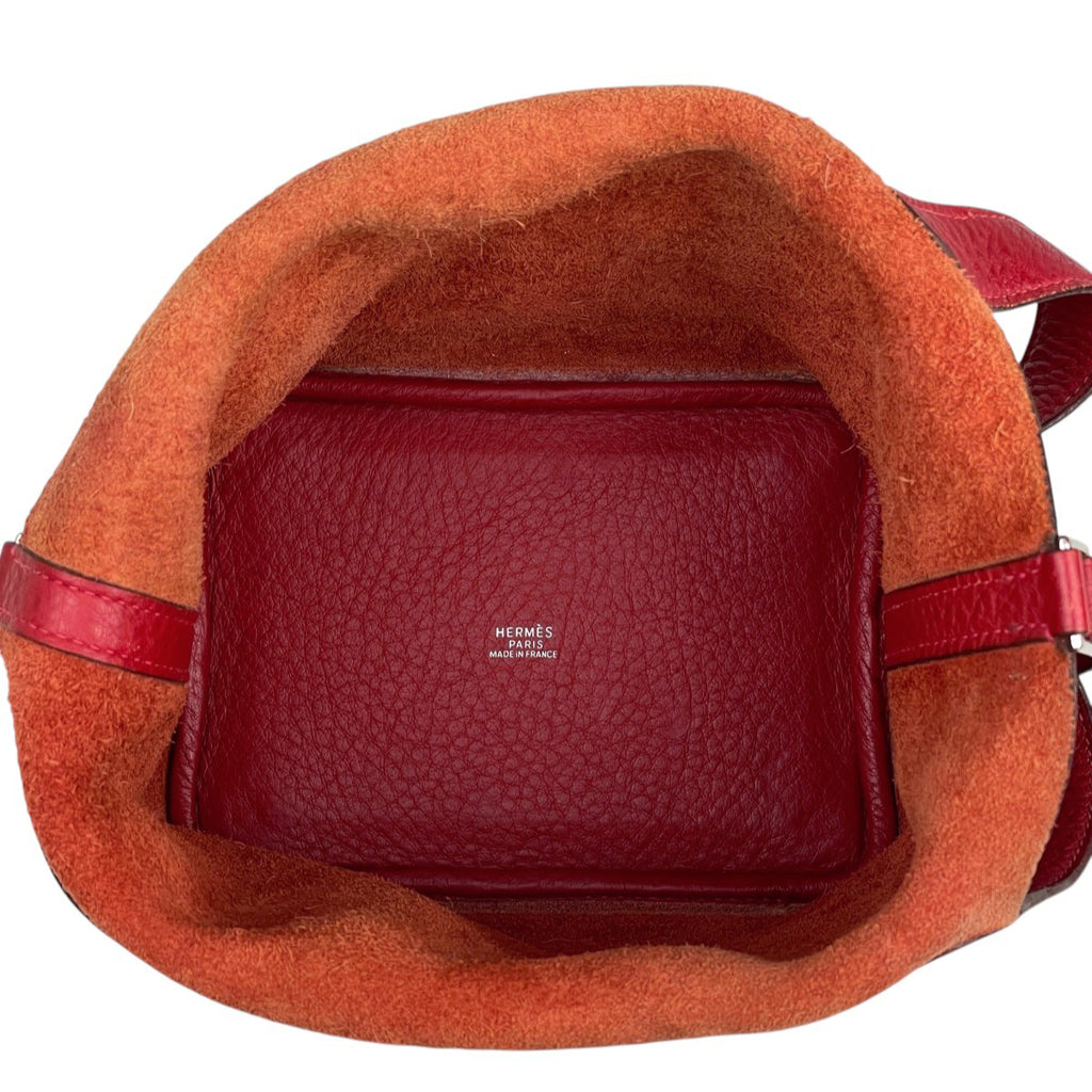 エルメス ピコタン PM ミニバッグ ハンドバッグ トリヨンクレマンス レッド □H レディース 【中古】brbag