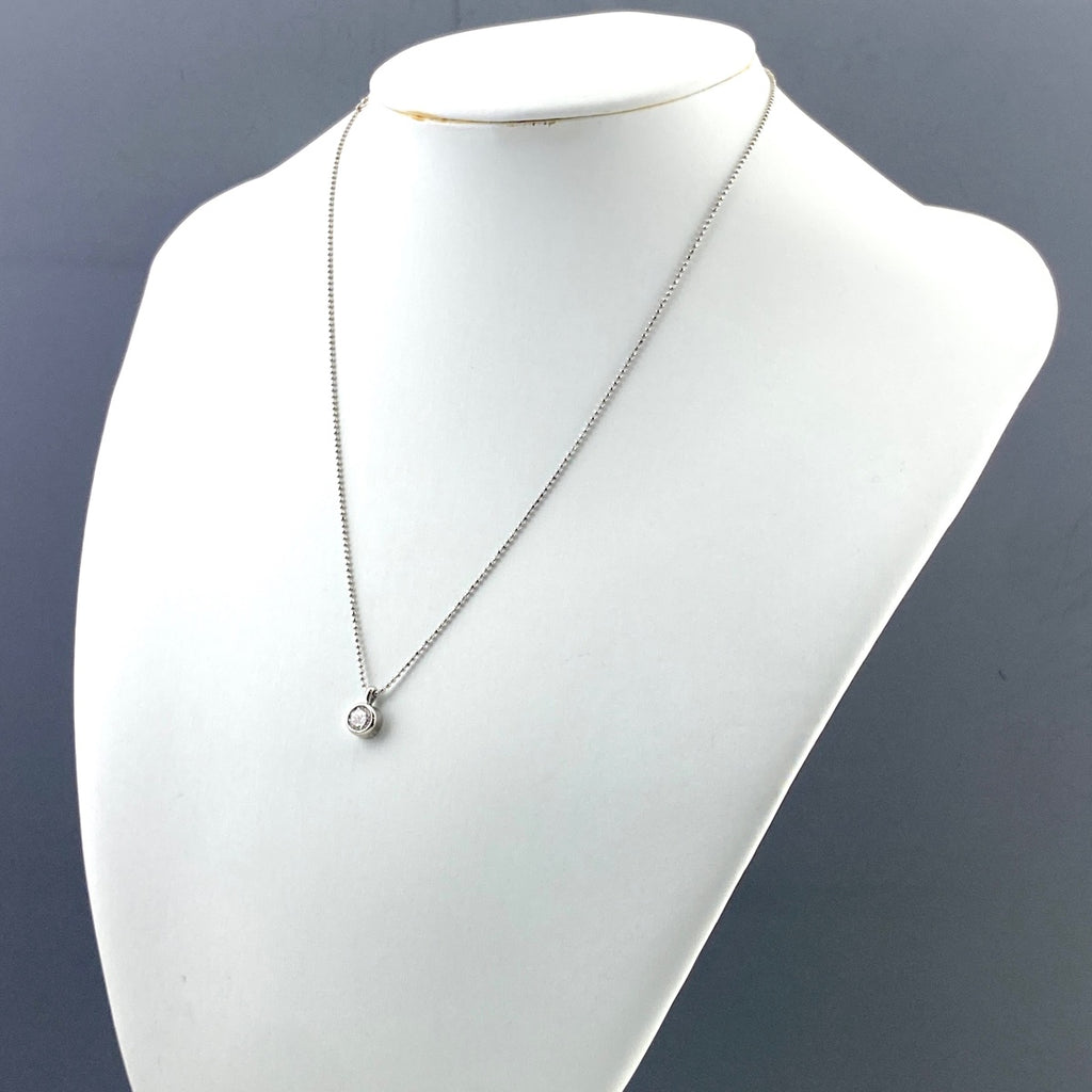 ダイヤモンド デザインネックレス プラチナ ペンダント ネックレス Pt900 Pt850 ダイヤモンド レディース 【中古】nbjwl