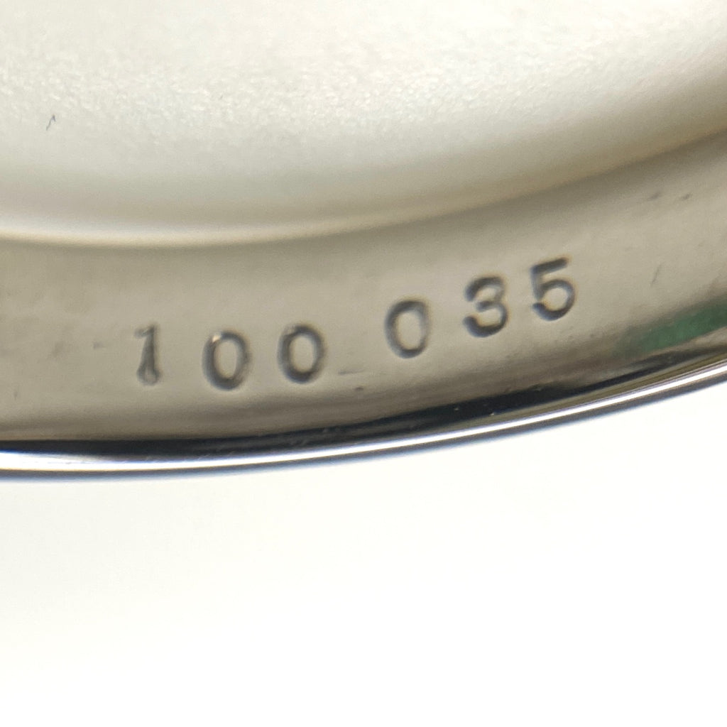 エメラルド デザインリング プラチナ 指輪 メレダイヤ リング 14号 Pt900 エメラルド ダイヤモンド レディース 【中古】nbjwl