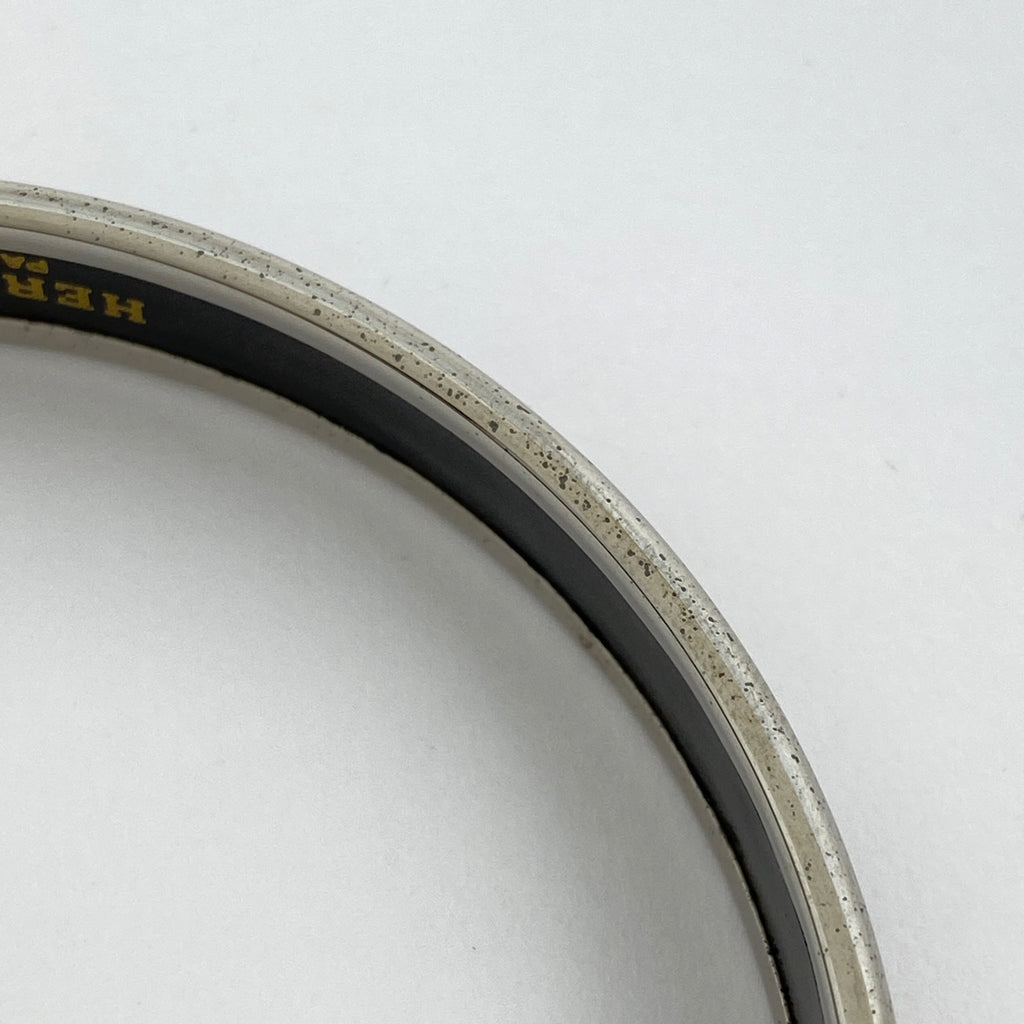 エルメス エマイユ PM 腕輪 七宝焼き バングル シルバーメッキ オレンジ レディース 【中古】bracc