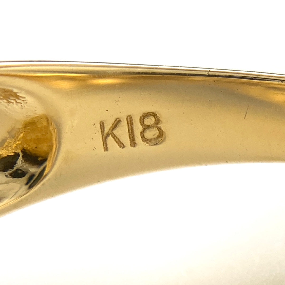 k18メレダイヤリング12号 バイセル公式】メレダイヤ デザインリング YG イエローゴールド