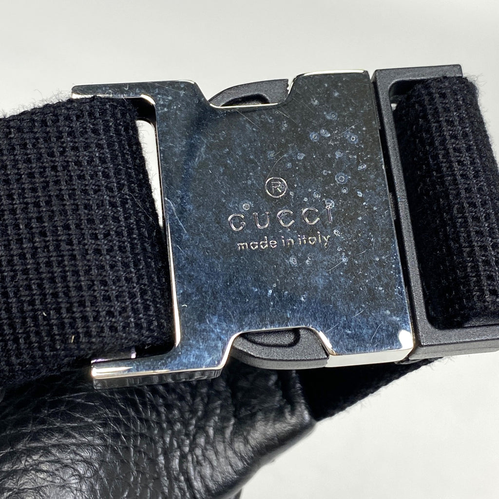 グッチ ジャンボGG ベルトバッグ ウエストバッグ ボディバッグ レザー ブラック 645093 レディース 【中古】brbag