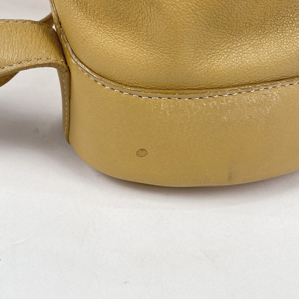 ロエベ アントン リュックサック アナグラム バックパック デイパック リュック レザー イエロー レディース 【中古】brbag