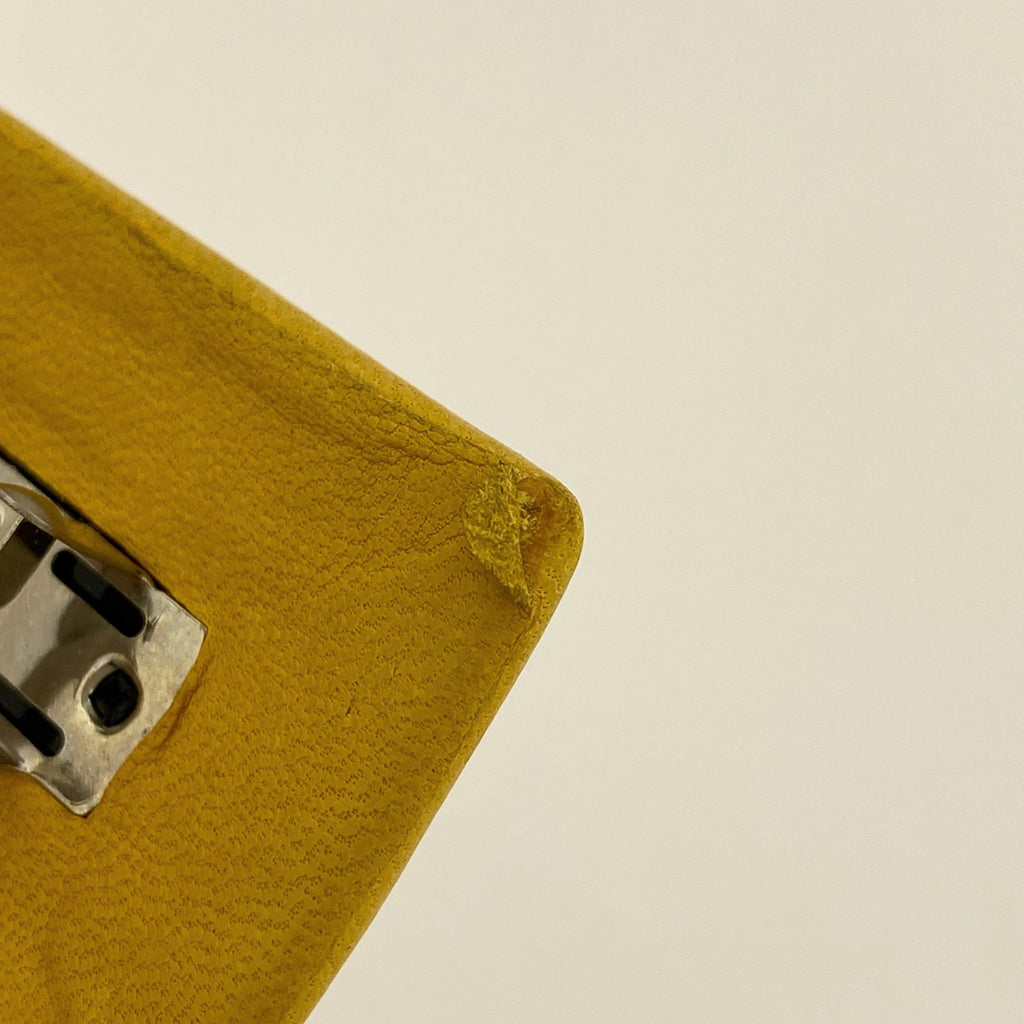 シャネル ココマーク バレッタ CCマーク 髪留め 髪飾り ヘアクリップ バレッタ レザー イエロー レディース 【中古】brbag