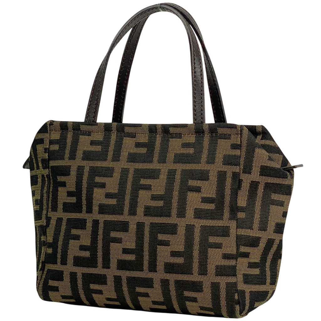 フェンディ ズッカ柄 ハンドバッグ ミニ ハンドバッグ キャンバス ブラウン 8N0000 レディース 【中古】brbag