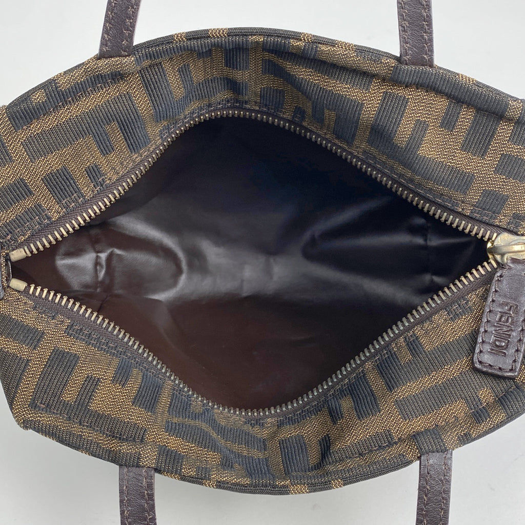 フェンディ ズッカ柄 ハンドバッグ ミニ ハンドバッグ キャンバス ブラウン 8N0000 レディース 【中古】brbag