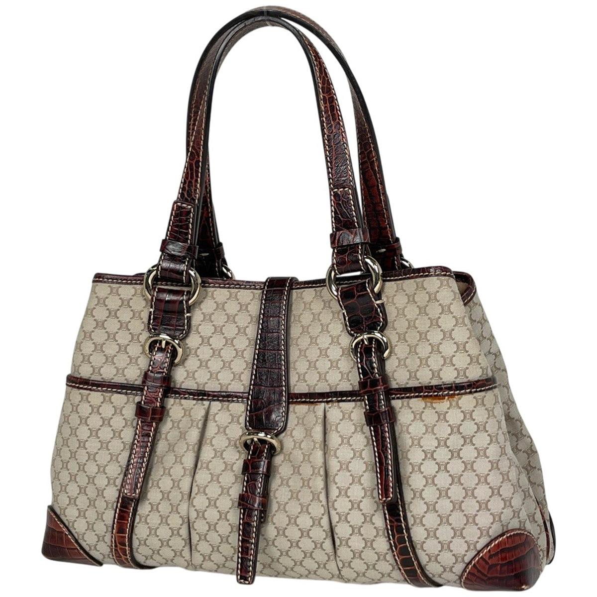 バイセル公式】セリーヌ マカダム柄 トートバッグ ハンドバッグ