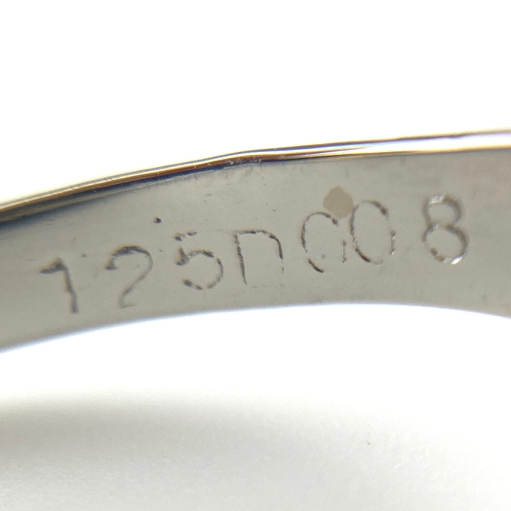 オパール デザインリング プラチナ 指輪 メレダイヤ リング 13.5号 Pt900 オパール ダイヤモンド レディース 【中古】nbjwl