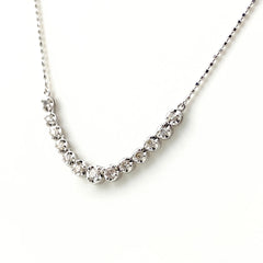 メレダイヤ デザインネックレス WG ホワイトゴールド ペンダント ネックレス K18 WG ダイヤモンド レディース 【中古】nbjwl