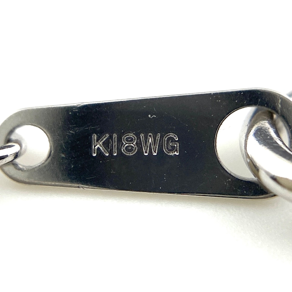 メレダイヤ デザインネックレス WG ホワイトゴールド ペンダント ネックレス K18 WG ダイヤモンド レディース 【中古】nbjwl