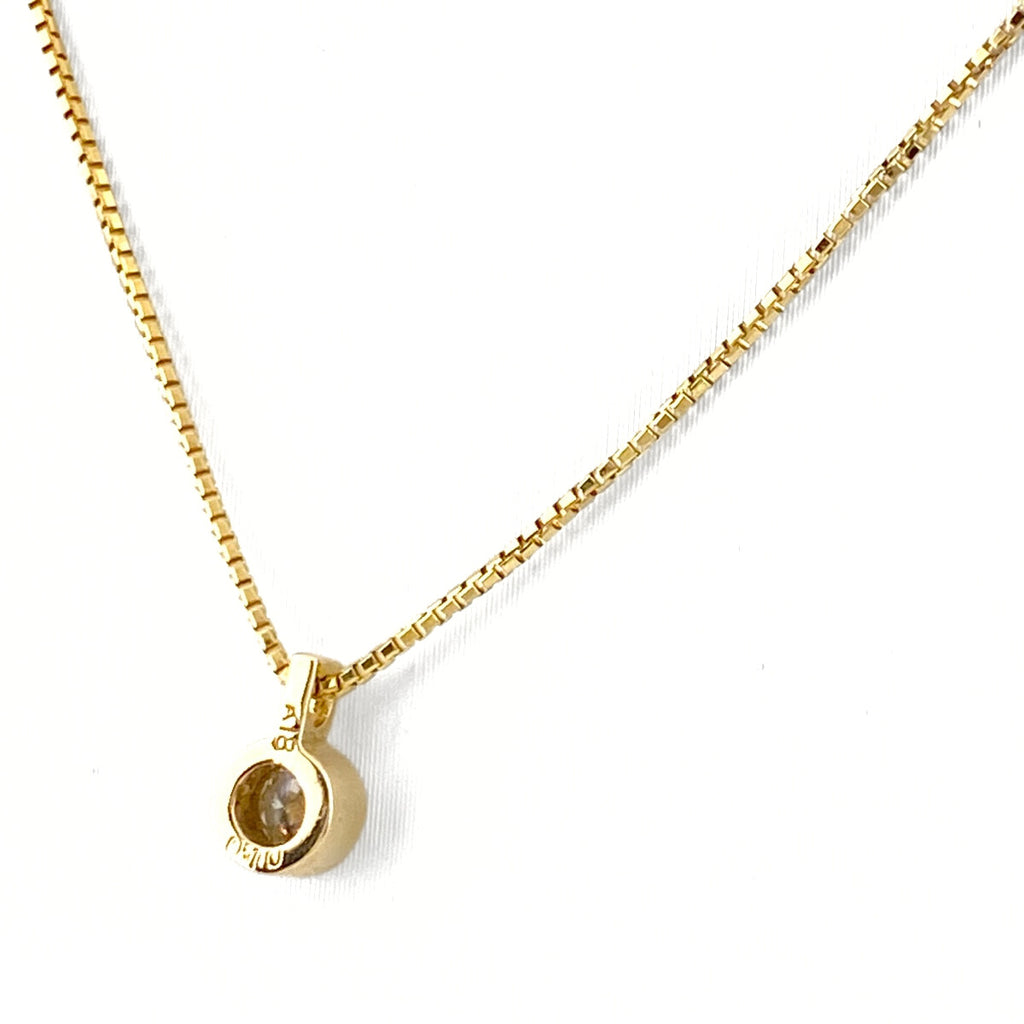 K18 YG ダイヤモンド ペンダント 0.18ct レディース 中古 nbjwl