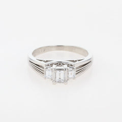 メレダイヤ デザインリング プラチナ 指輪 リング 7.5号 Pt900 ダイヤモンド レディース 【中古】nbjwl