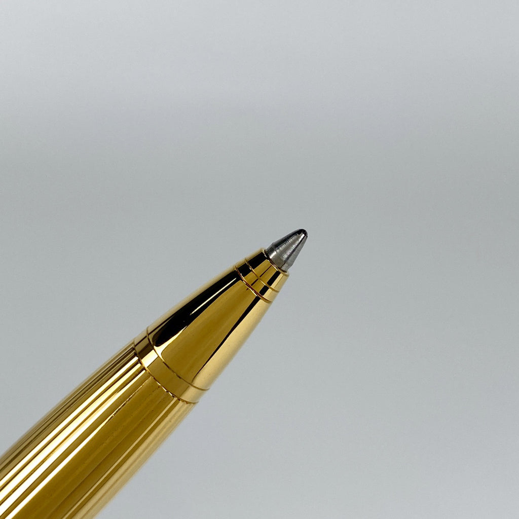 カルティエ ロゴ ボールペン 筆記具 文房具 ゴドロン ボールペン メタル ゴールド レディース 【中古】brbag