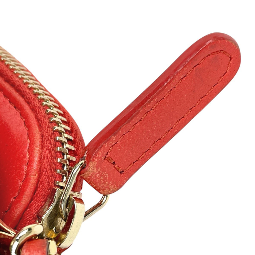 シャネル ココマーク チェーン ウォレット マトラッセ ショルダーバッグ レザー オレンジ レディース 【中古】brbag