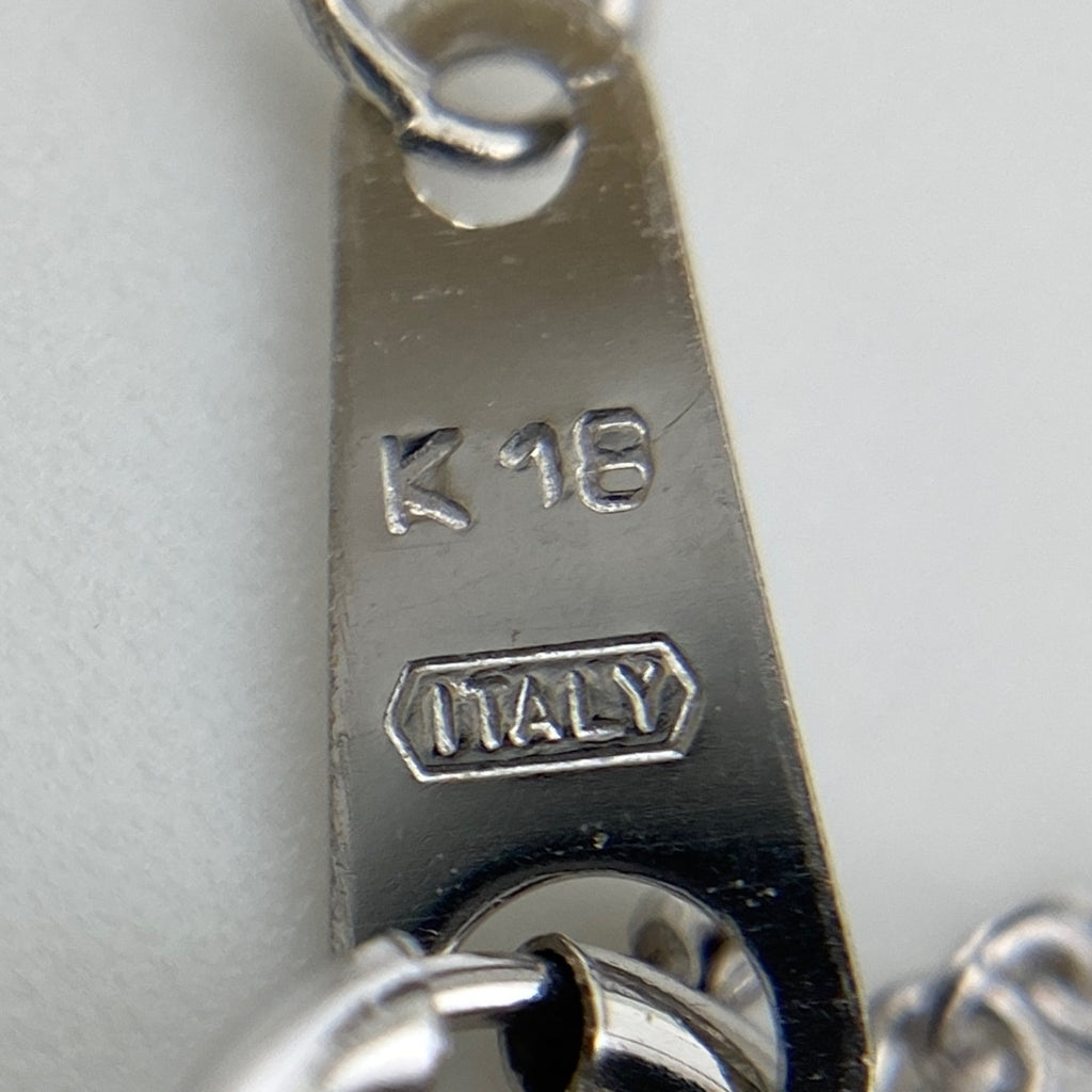 アクアマリン デザインネックレス WG ホワイトゴールド ペンダント メレダイヤ ダイヤモンド ネックレス K18 WG アクアマリン レディース 【中古】nbjwl