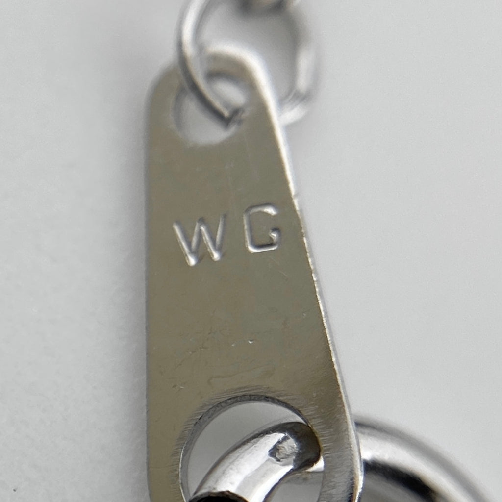 アクアマリン デザインネックレス WG ホワイトゴールド ペンダント メレダイヤ ダイヤモンド ネックレス K18 WG アクアマリン レディース 【中古】nbjwl