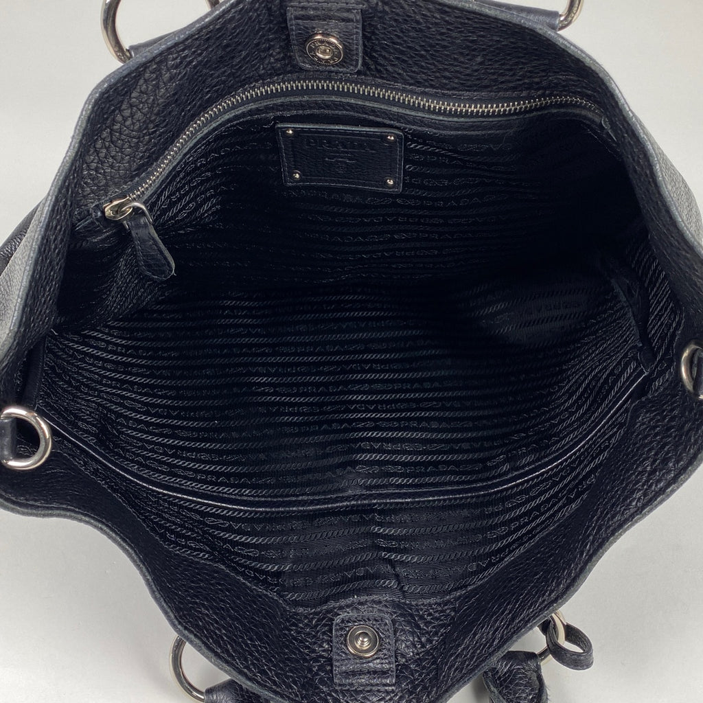 プラダ ロゴ トートバッグ 2WAY ショルダーバッグ ハンドバッグ トートバッグ レザー ネロ(ブラック) BN1713 レディース 【中古】brbag
