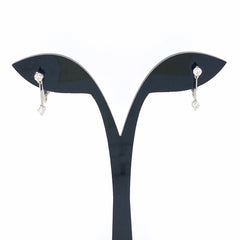 ダイヤモンド デザインイヤリング WG ホワイトゴールド イヤリング 16.7×2.9 K14 WG ダイヤモンド レディース 【中古】nbjwl