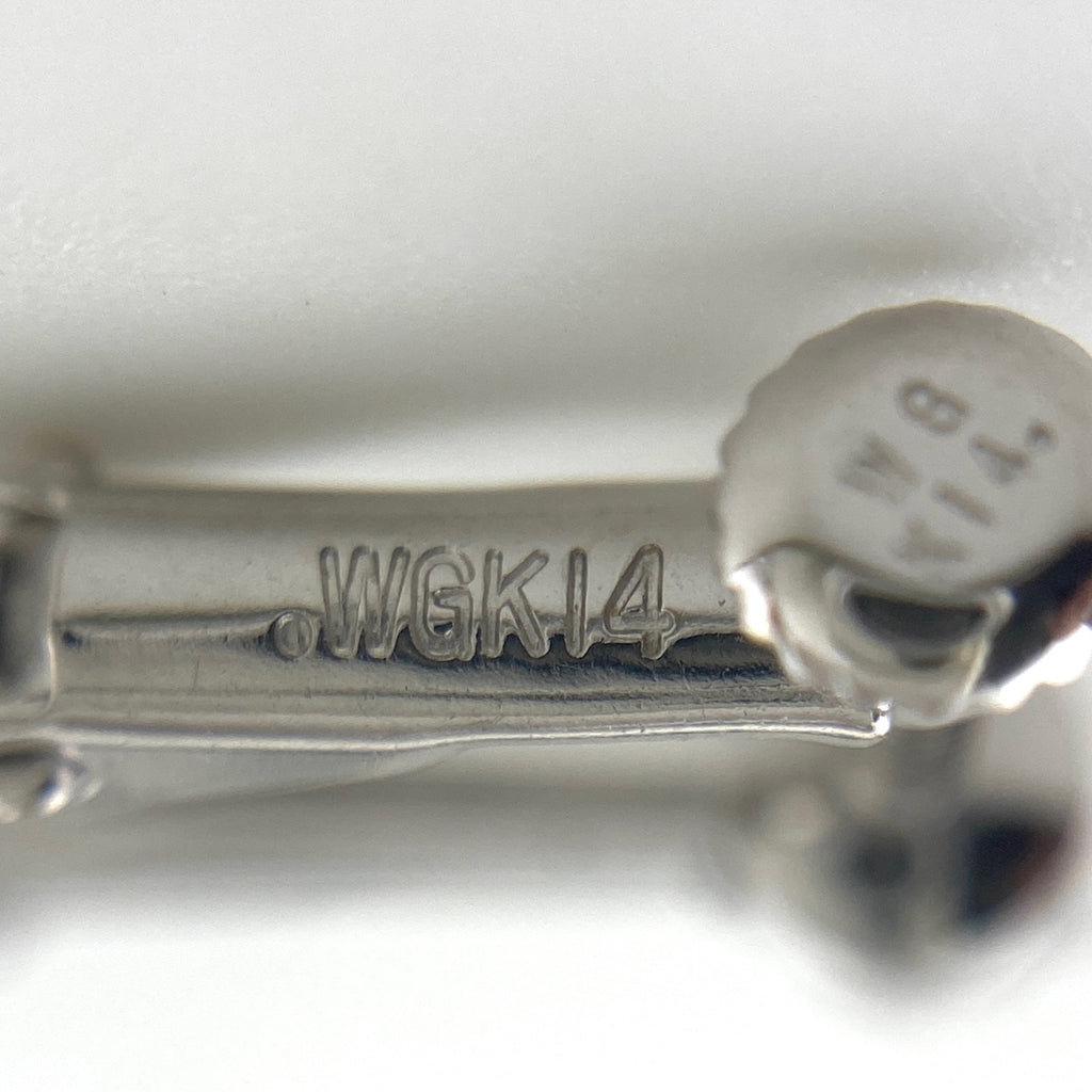ダイヤモンド デザインイヤリング WG ホワイトゴールド イヤリング 16.7×2.9 K14 WG ダイヤモンド レディース 【中古】nbjwl