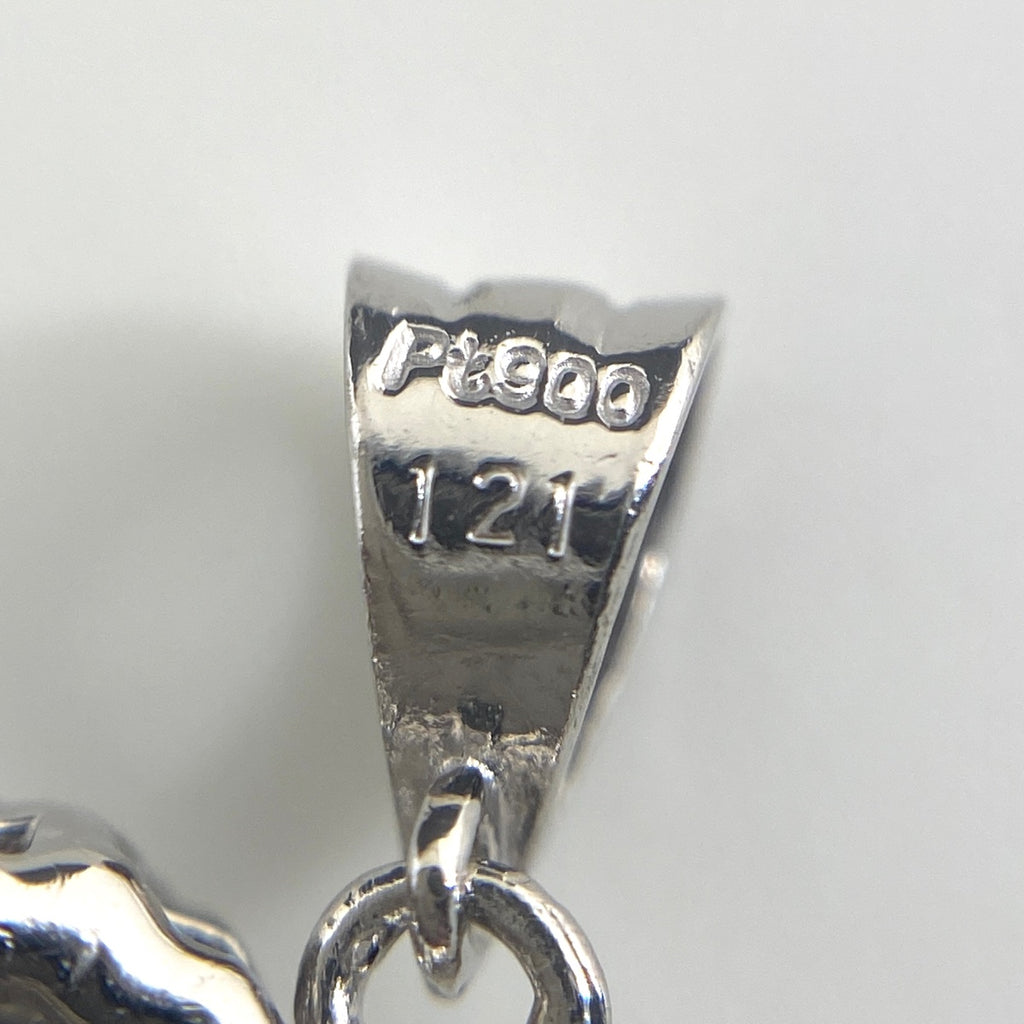 ハートモチーフ ペンダントトップ プラチナ メレダイヤ ペンダントトップ Pt900 ダイヤモンド レディース 【中古】nbjwl