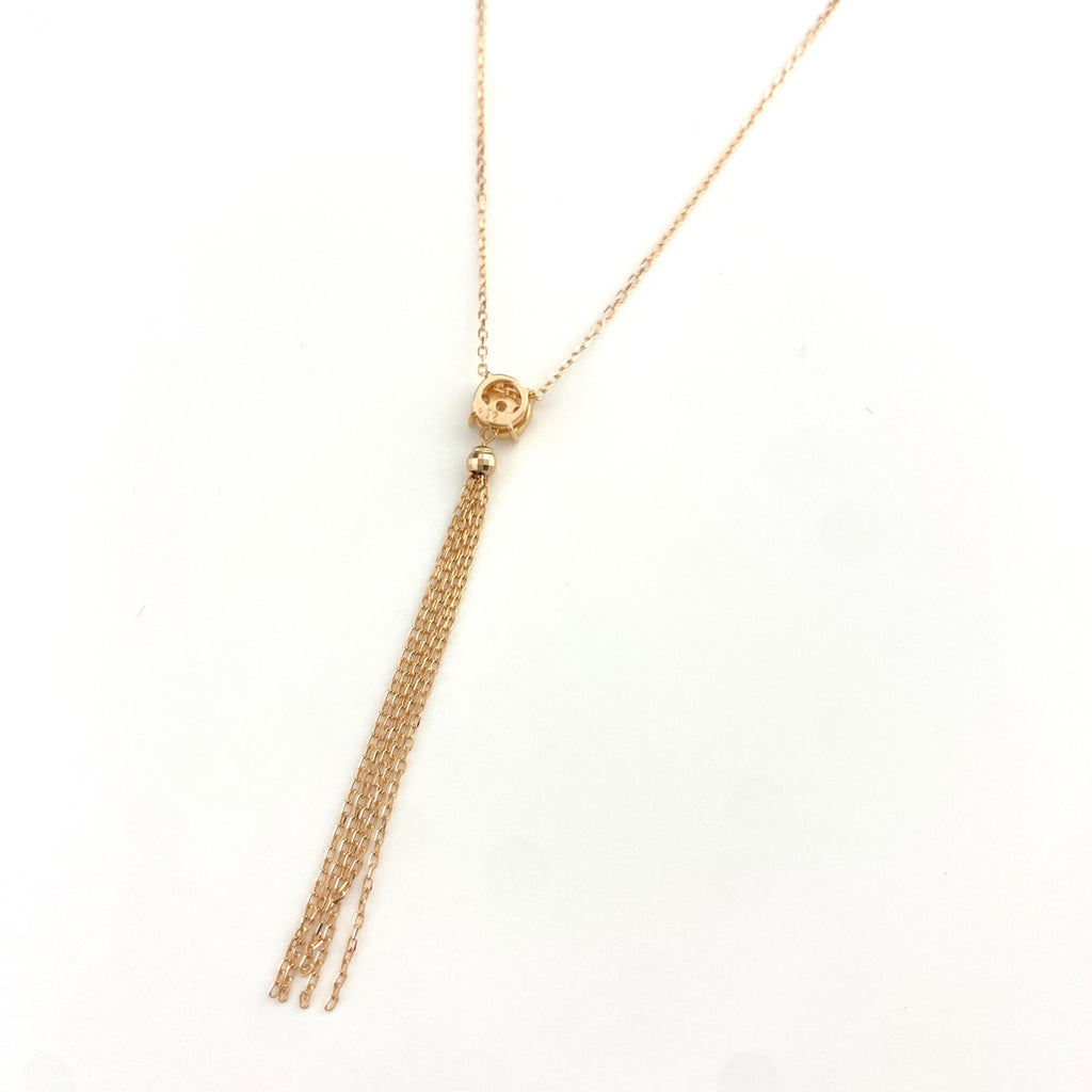 メレダイヤ デザインネックレス PG ピンクゴールド ペンダント ネックレス K18 ダイヤモンド レディース 【中古】nbjwl