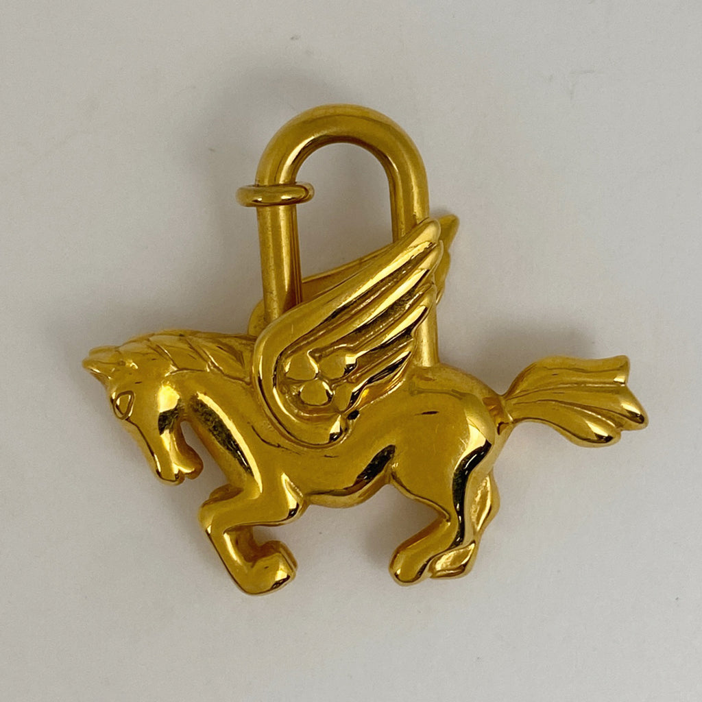 エルメス ペガサス バッグチャーム 1993年 限定 カデナ ペンダントトップ アクセサリーチャーム GP ゴールド レディース 【中古】bracc