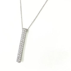 メレダイヤ デザインネックレス WG ホワイトゴールド ペンダント ネックレス K18 ダイヤモンド レディース 【中古】nbjwl