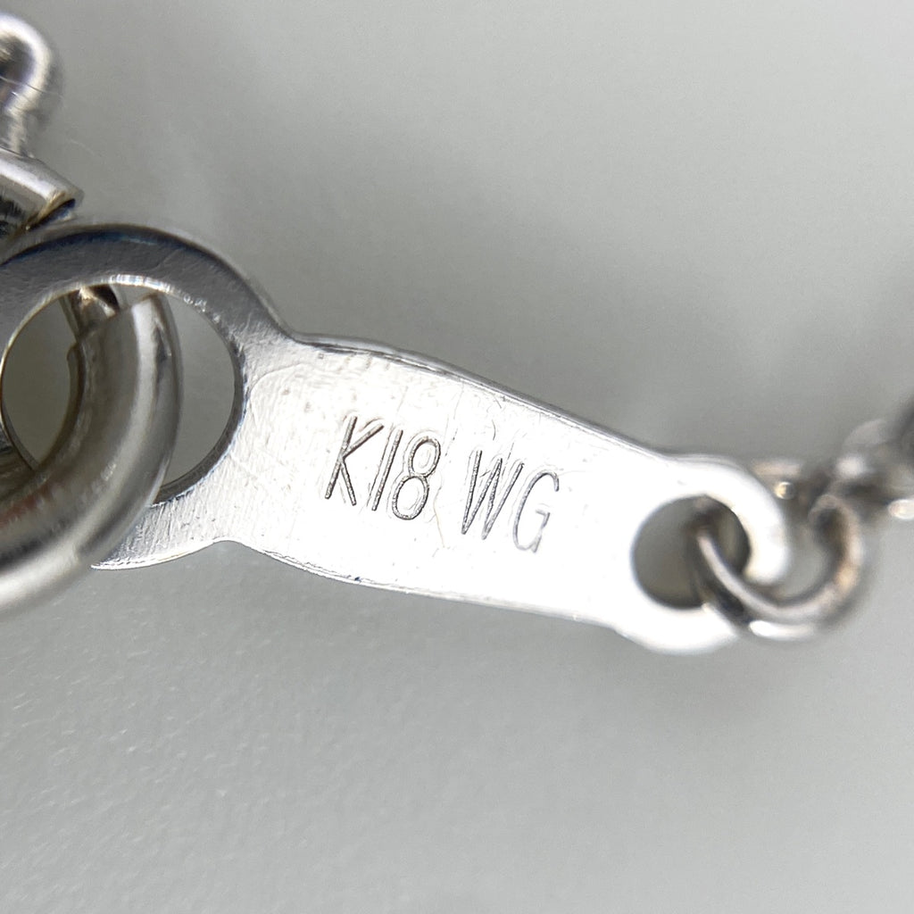 メレダイヤ デザインネックレス WG ホワイトゴールド ペンダント ネックレス K18 ダイヤモンド レディース 【中古】nbjwl