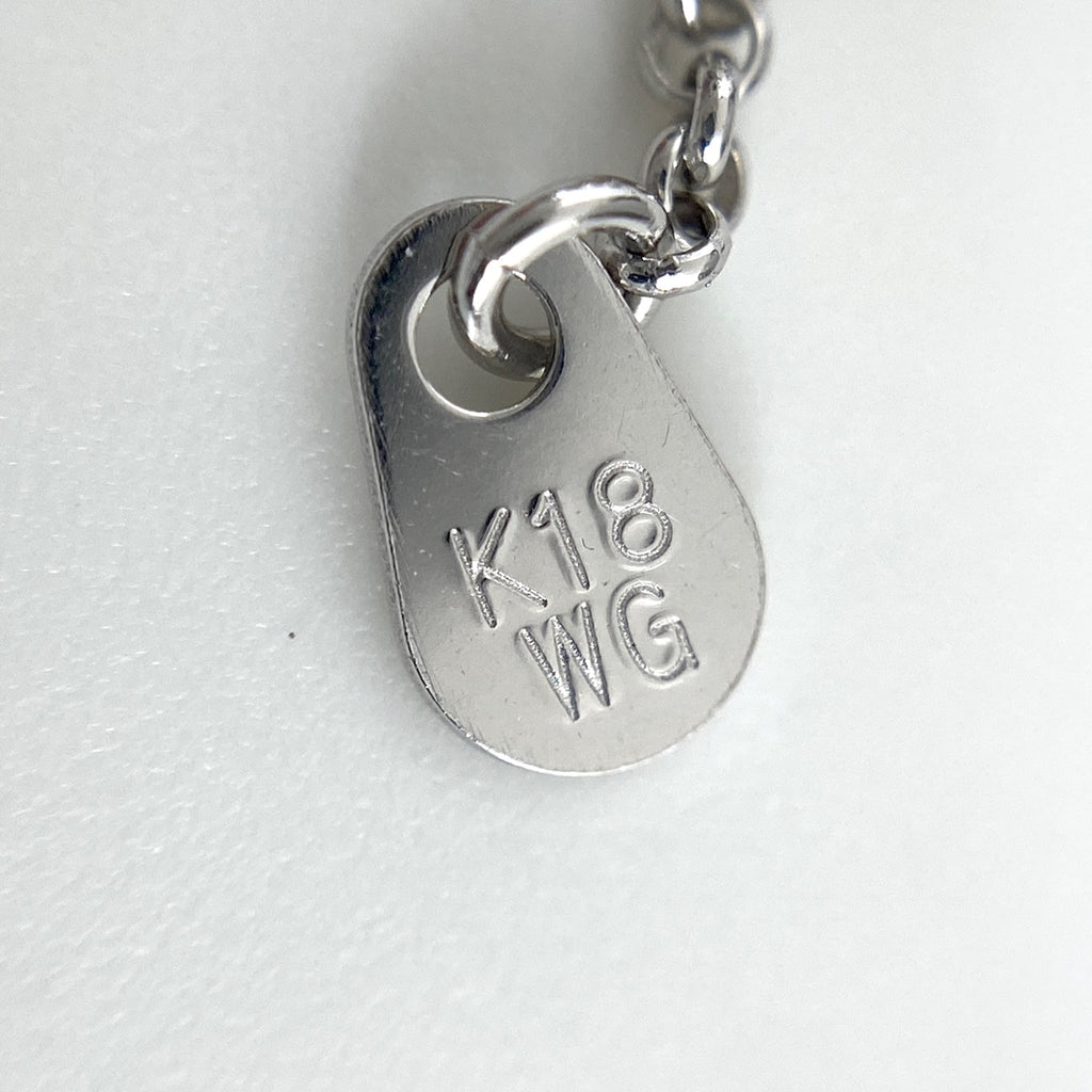 メレダイヤ デザインネックレス WG ホワイトゴールド ペンダント ネックレス K18 ダイヤモンド レディース 【中古】nbjwl