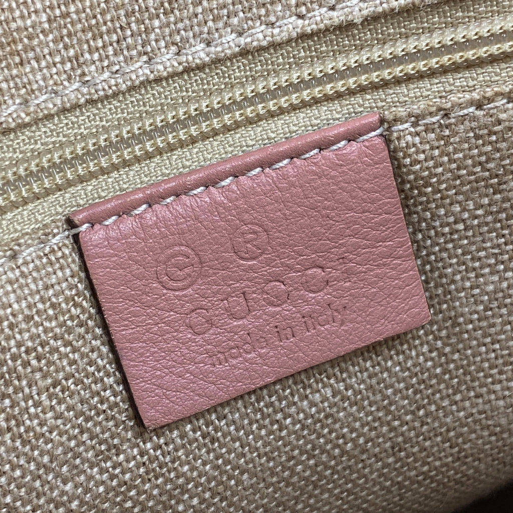 グッチ マイクログッチ シマ ハンドバッグ 2WAY ショルダーバッグ ハンドバッグ シマレザー ピンク 449241 レディース 【中古】brbag