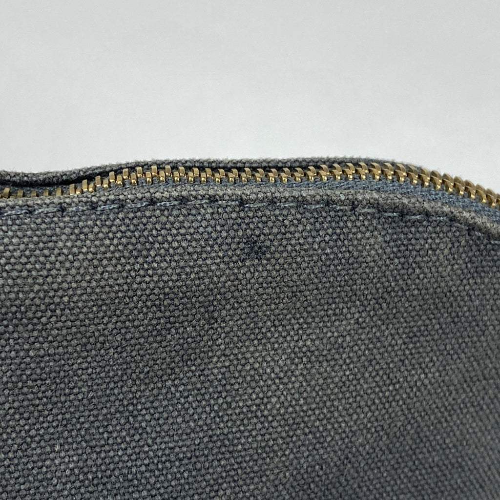 エルメス ボリード ポーチ MM メイクポーチ 小物入れ Hロゴ 化粧ポーチ キャンバス グレー レディース 【中古】brbag