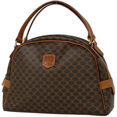 セリーヌ マカダム柄 ハンドバッグ コーティングキャンバス ブラウン レディース 【中古】brbag