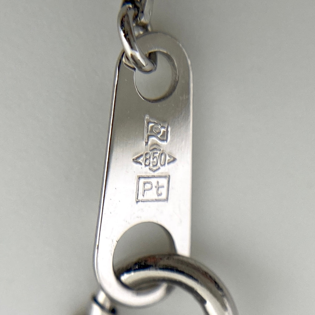 サファイア デザインネックレス プラチナ ペンダント メレダイヤ ネックレス Pt900 Pt850 サファイア レディース 【中古】nbjwl
