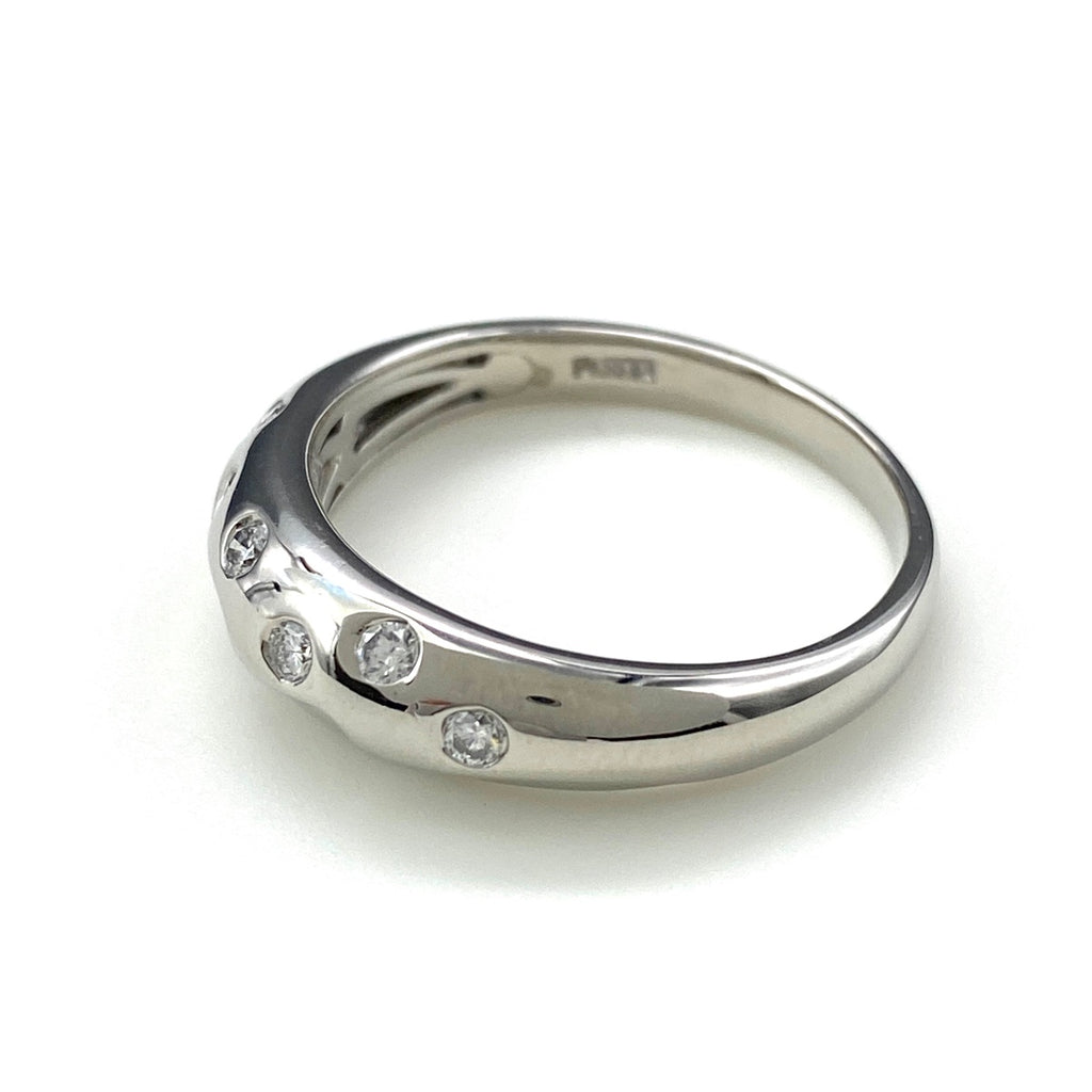 メレダイヤ デザインリング プラチナ 指輪 リング 16号 Pt900 ダイヤモンド レディース 【中古】nbjwl