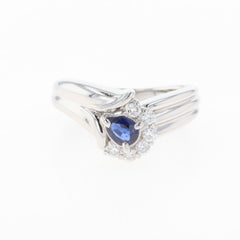 PT900 サファイア リング プラチナ 10号 0.30CT レディース 中古 nbjwl