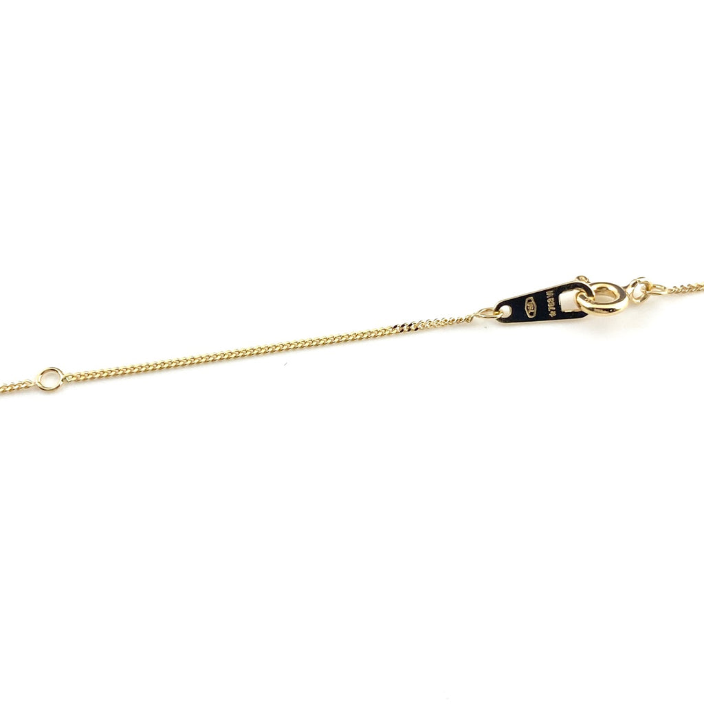 ルビー デザインネックレス YG イエローゴールド ペンダント メレダイヤ ネックレス 750 ルビー ダイヤモンド レディース 【中古】nbjwl