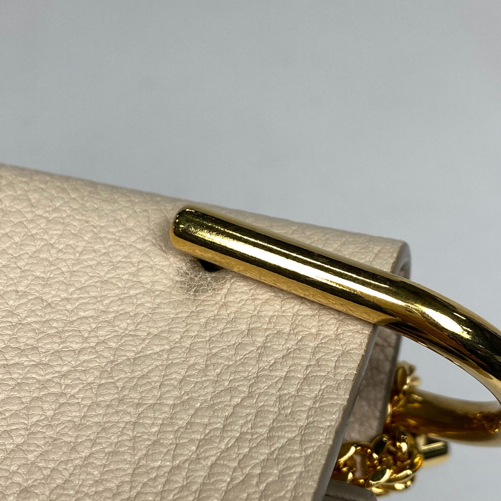 クロエ ドリュー チェーン ショルダーバッグ ショルダーバッグ レザー ベージュ レディース 【中古】brbag