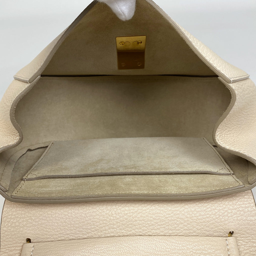クロエ ドリュー チェーン ショルダーバッグ ショルダーバッグ レザー ベージュ レディース 【中古】brbag