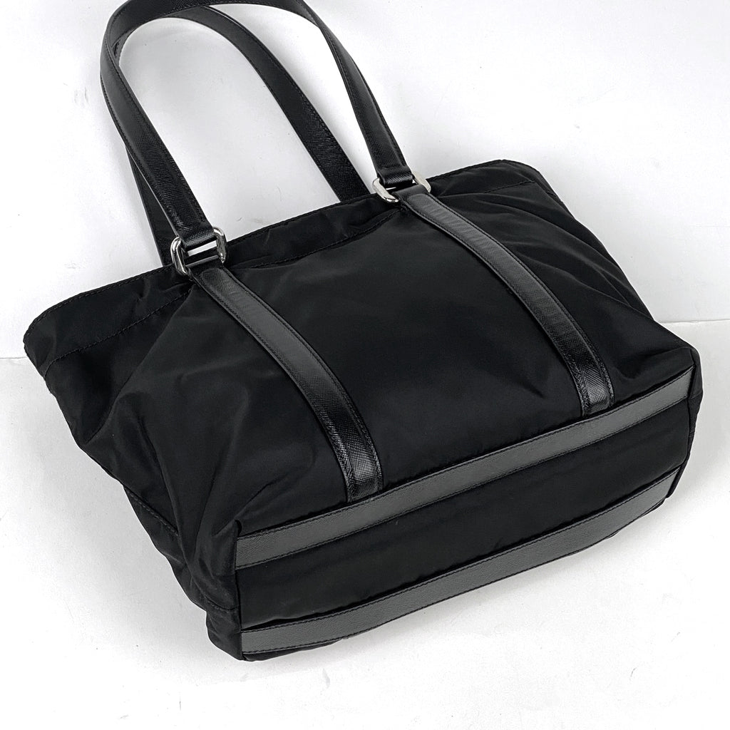 プラダ ロゴプレート トートバッグ ショルダーバッグ トートバッグ ナイロン ネロ(ブラック) レディース 【中古】brbag