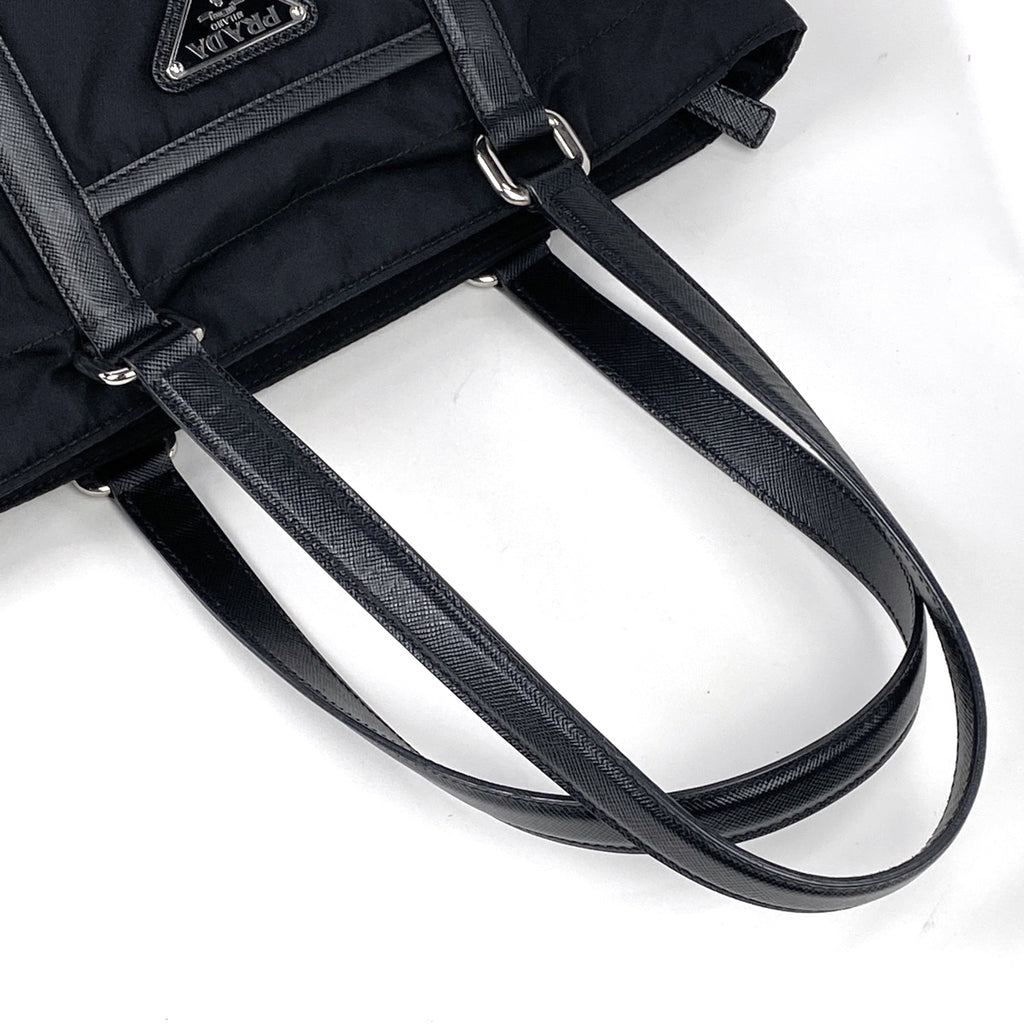 プラダ ロゴプレート トートバッグ ショルダーバッグ トートバッグ ナイロン ネロ(ブラック) レディース 【中古】brbag