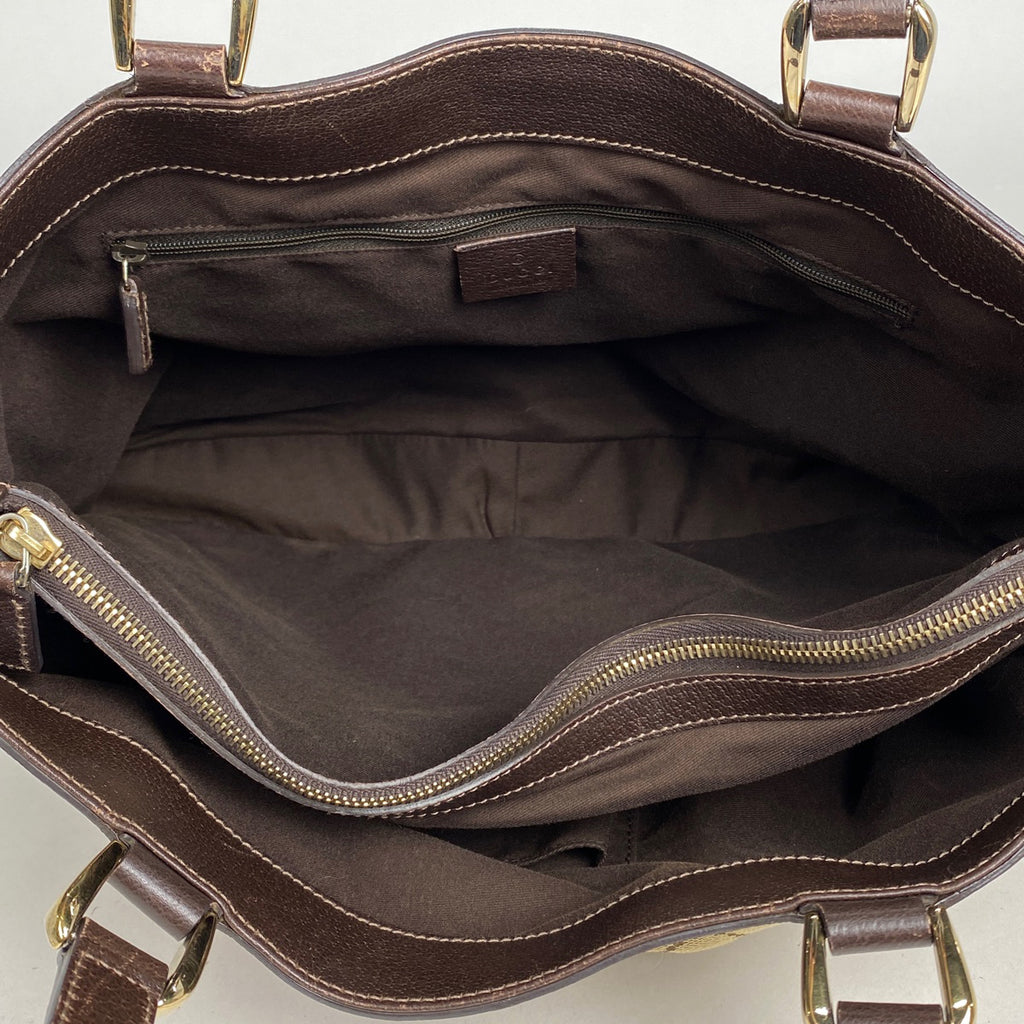 グッチ GG柄 トートバッグ ハンドバッグ アビー トートバッグ GGキャンバス ブラウン 170004 レディース 【中古】brbag