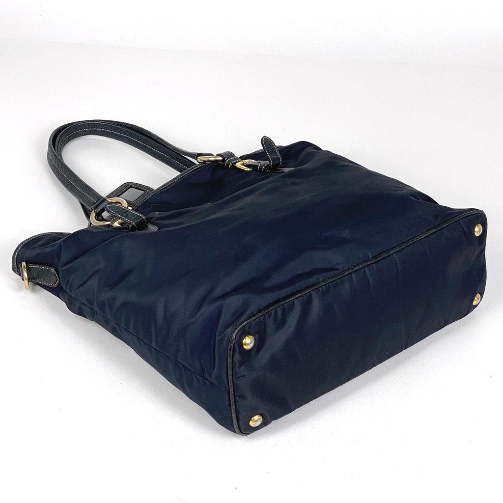 【外側美品】PRADA プラダスポーツ　トートバッグ　ナイロン　ネイビー　ロゴ 外側美品】PRADA プラダスポーツ トートバッグ ナイロン
