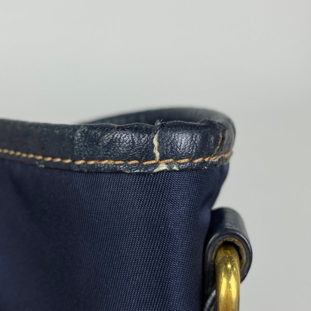 プラダ ロゴ トートバッグ 2WAY ショルダーバッグ トートバッグ ナイロン ネイビー レディース 【中古】brbag