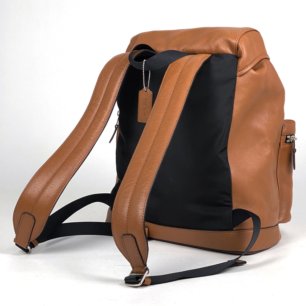コーチ ロゴ リュックサック バッグパック メンズ リュック レザー ブラウン F72305  レディース 【中古】brbag