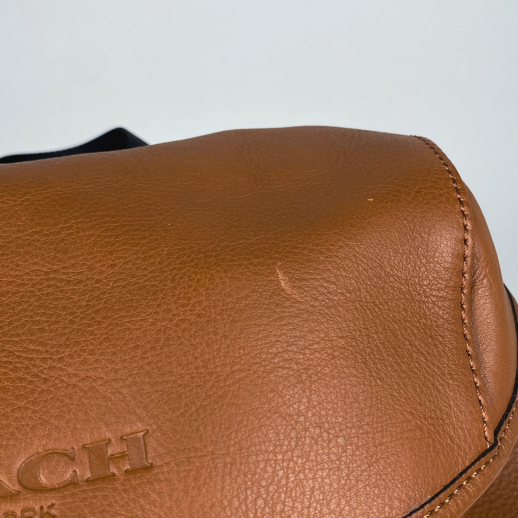 コーチ ロゴ リュックサック バッグパック メンズ リュック レザー ブラウン F72305  レディース 【中古】brbag