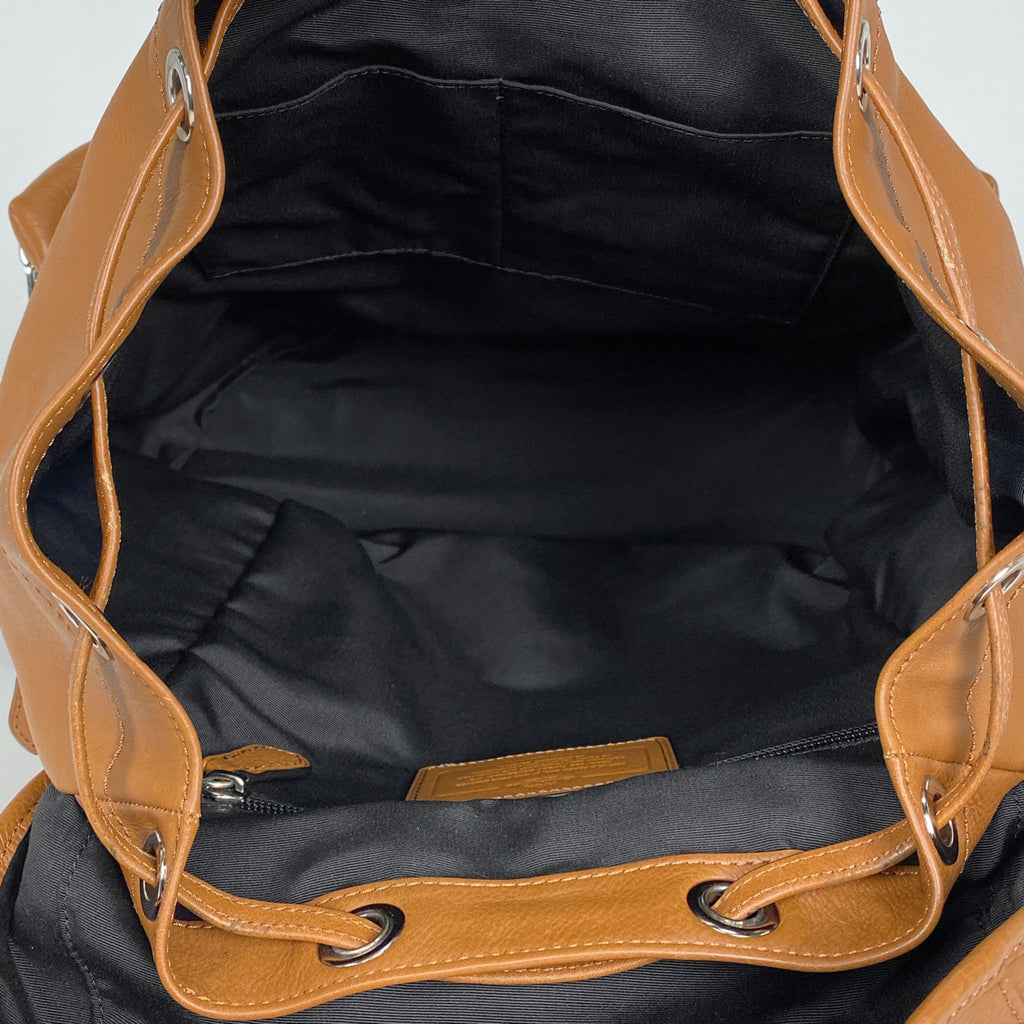 コーチ ロゴ リュックサック バッグパック メンズ リュック レザー ブラウン F72305  レディース 【中古】brbag